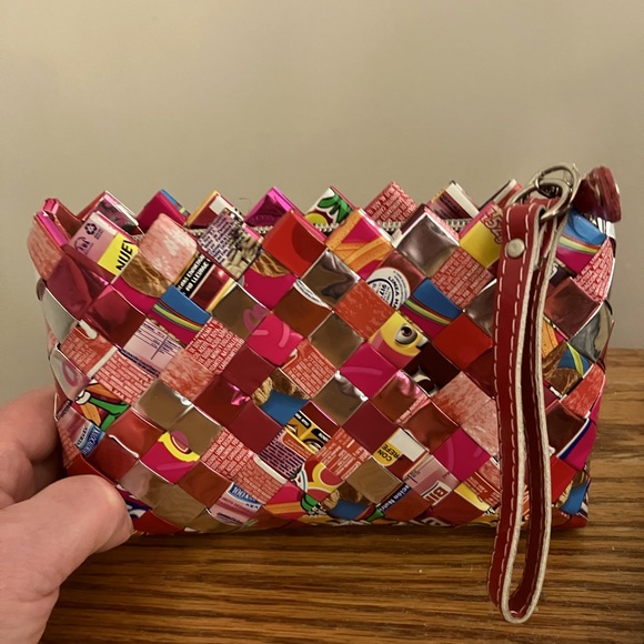 Nahui Ollin Handbags - Nahui Olin Candy Wrapper Multi-Color Candy Wrapper Clutch Purse. Super Cute